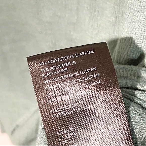 Anthropologie Size Small Green V Neck Slub Long Sleeve Top - Picture 4 of 5